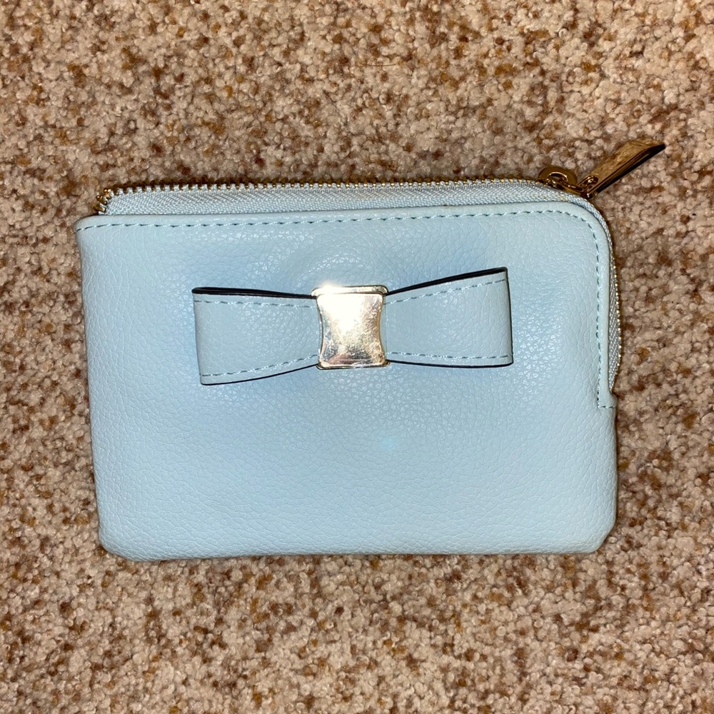 baby blue clutch/wallet